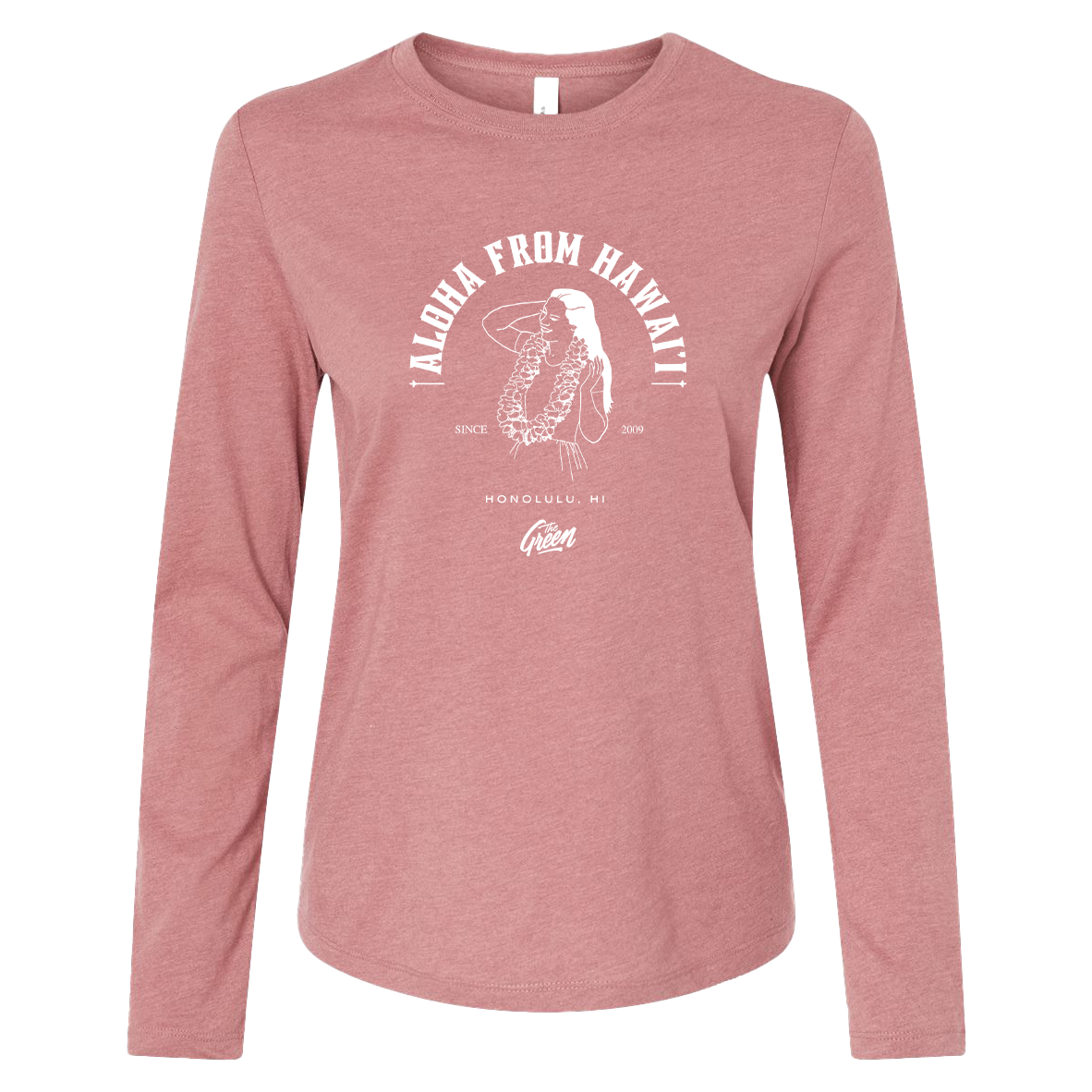 Women's Aloha From Hawaii Long Sleeve (Mauve)