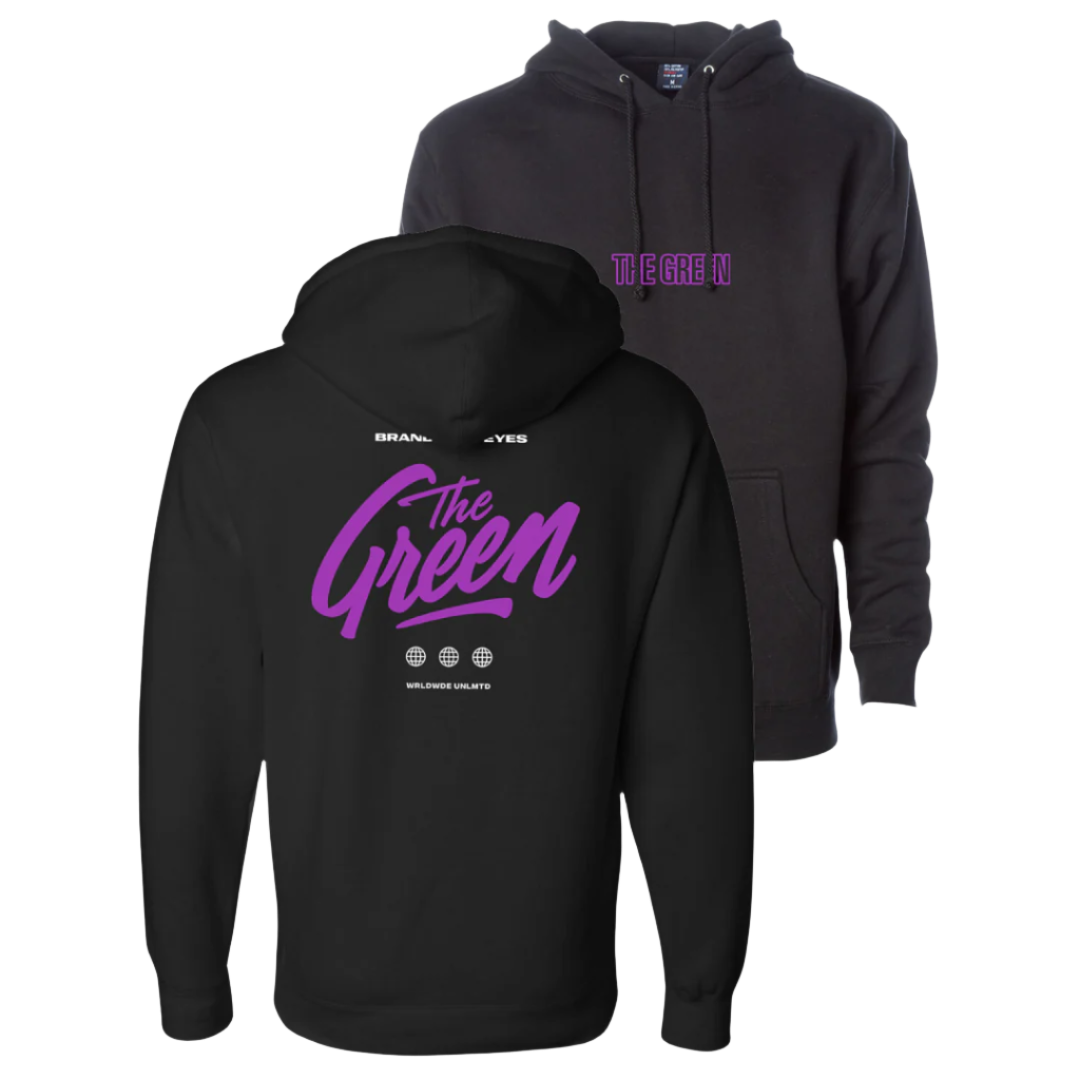 Brand New Eyes Hoodie (Black w/ Purple Print)