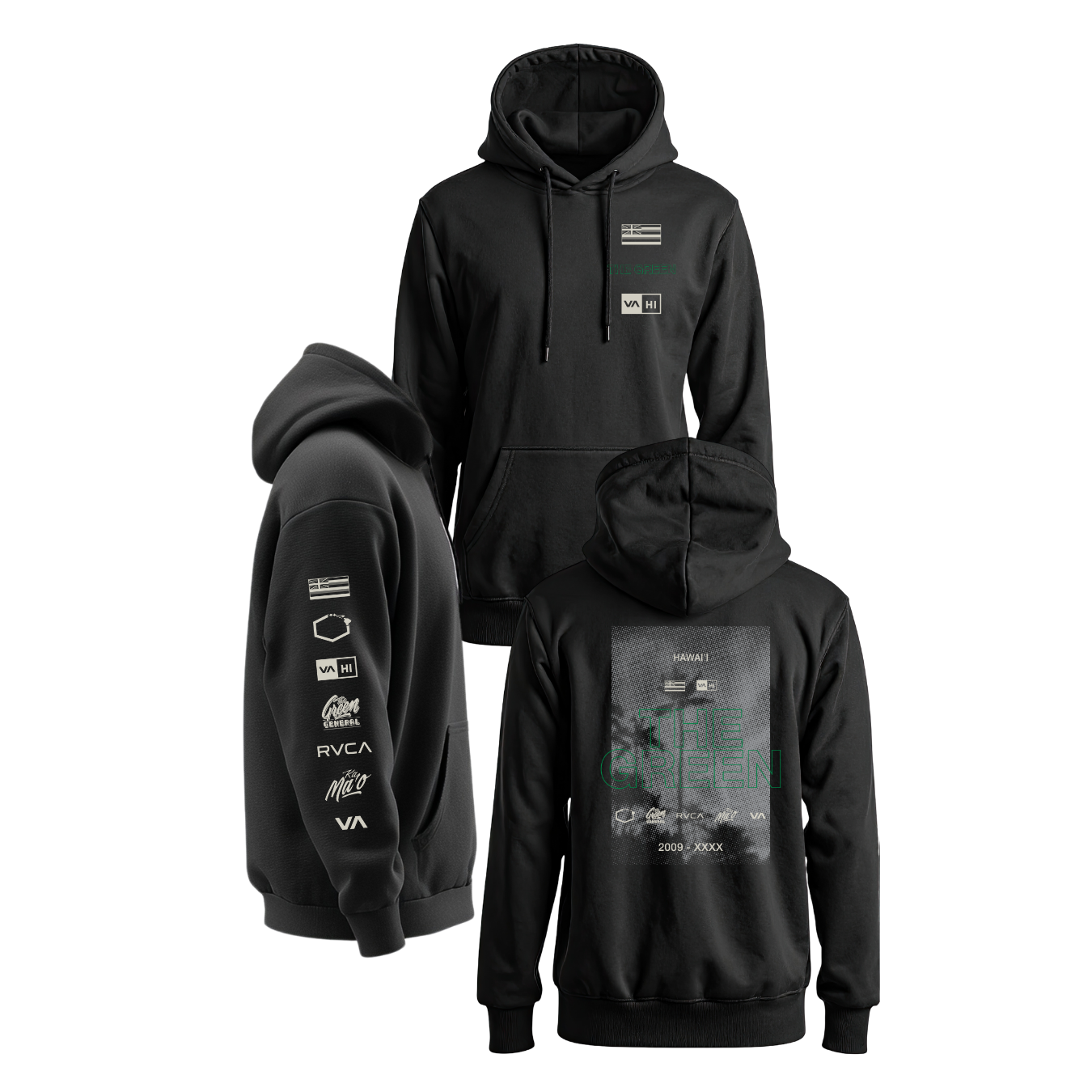 The Green x RVCA Collab Hoodie