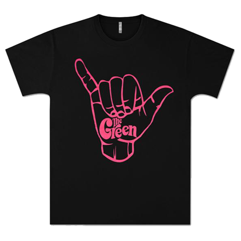 Shaka Tee (Black w/Pink Print)