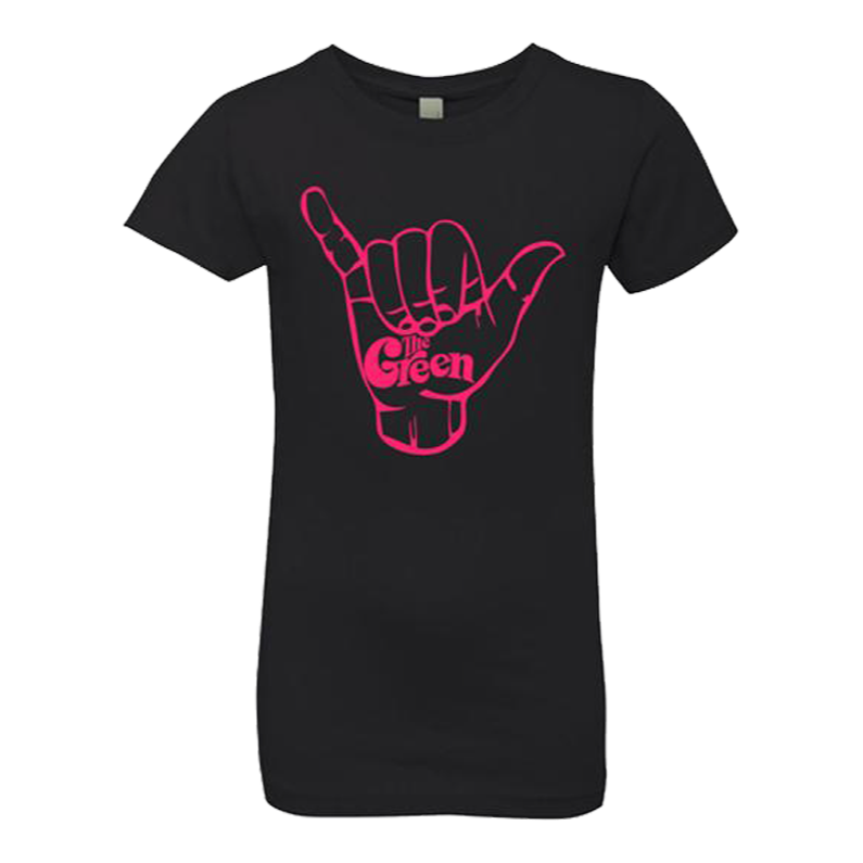 Youth Classic Shaka Tee (Black w/ Pink Print)