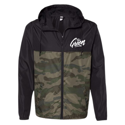 New Logo Windbreaker (Black/Green Camo)