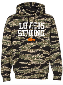 Love Is Strong (Tiger Camo) Hoodie [2X & 3X Only)